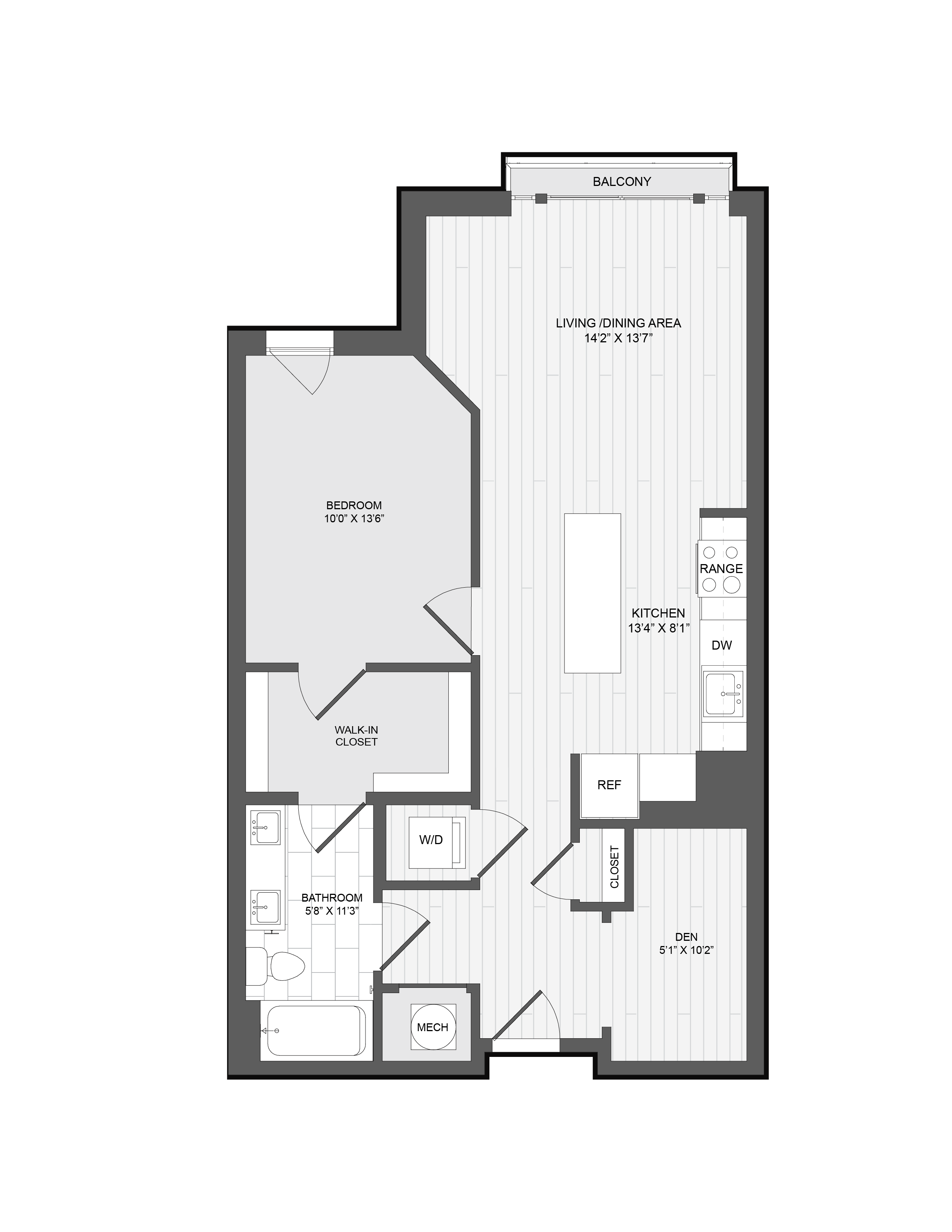 Floorplan image of apartment 557